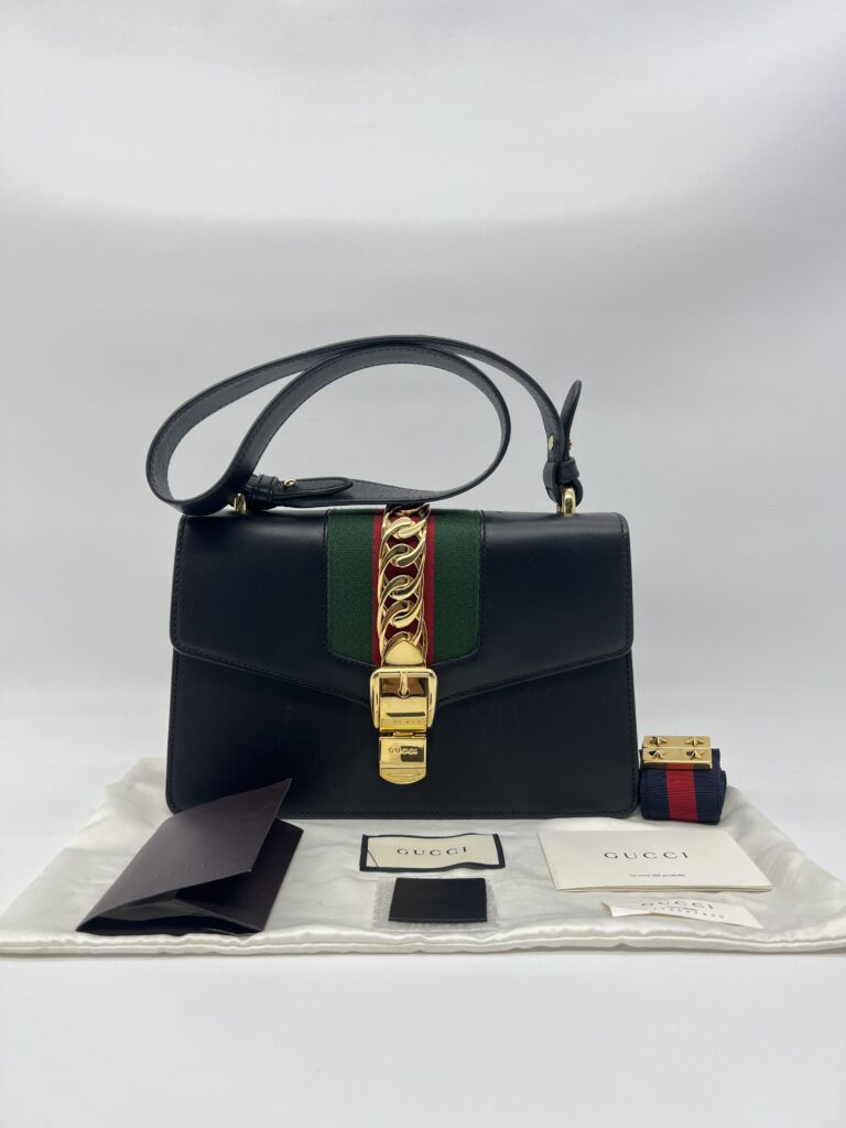 Gucci Sylvie Small Leather Black GHW