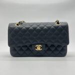 Chanel Medium Classic D Flap Caviar Black GHW