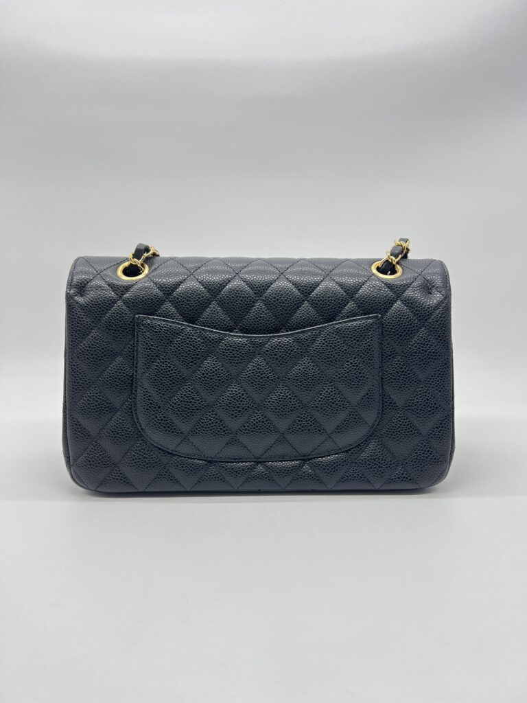 Chanel Medium Classic D Flap Caviar Black GHW