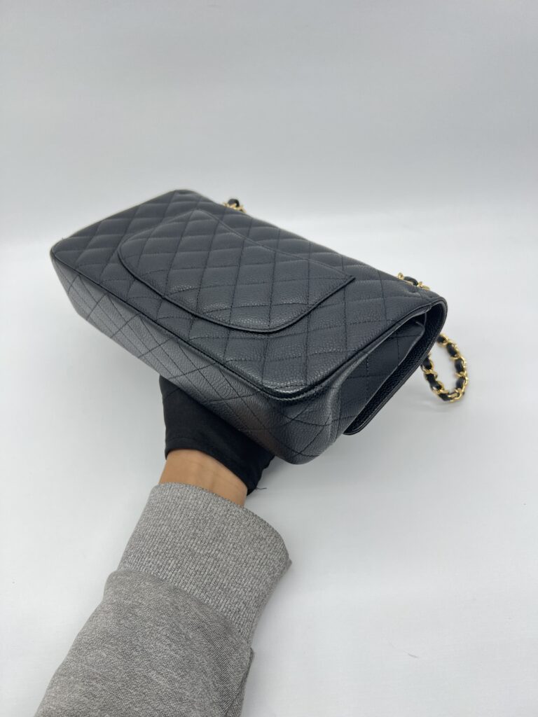 Chanel Medium Classic D Flap Caviar Black GHW