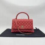 Chanel Coco Handle Medium Caviar Red GHW