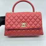 Chanel Coco Handle Medium Caviar Red GHW