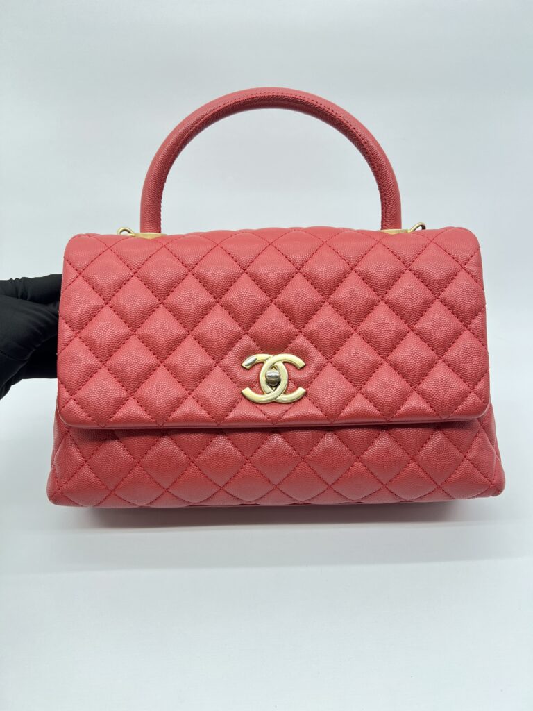 Chanel Coco Handle Medium Caviar Red GHW