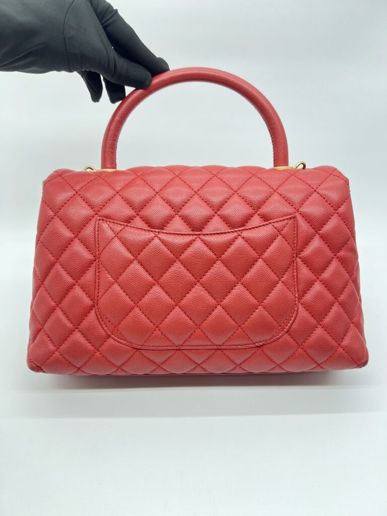 Chanel Coco Handle Medium Caviar Red GHW