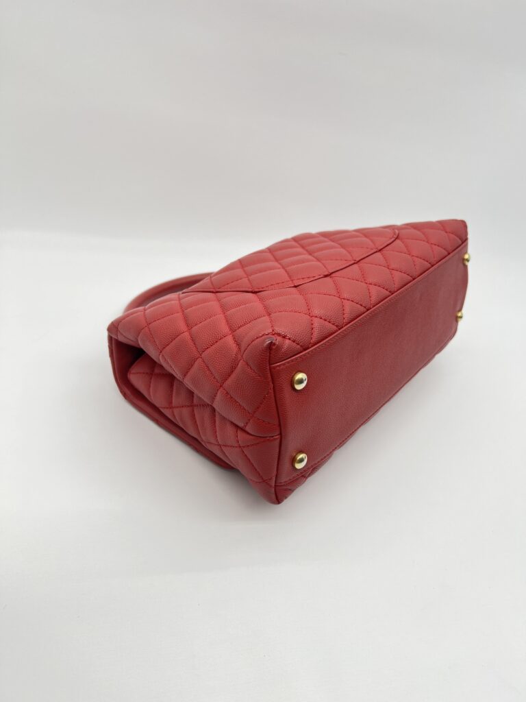 Chanel Coco Handle Medium Caviar Red GHW