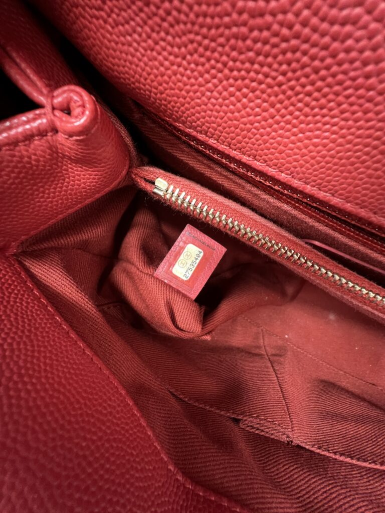 Chanel Coco Handle Medium Caviar Red GHW