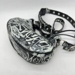 Balenciaga Le Cagole Xs Agneau Black Graffiti White