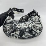 Balenciaga Le Cagole Xs Agneau Black Graffiti White