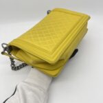 Chanel Boy 28 Lambskin Yellow RHW