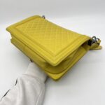 Chanel Boy 28 Lambskin Yellow RHW