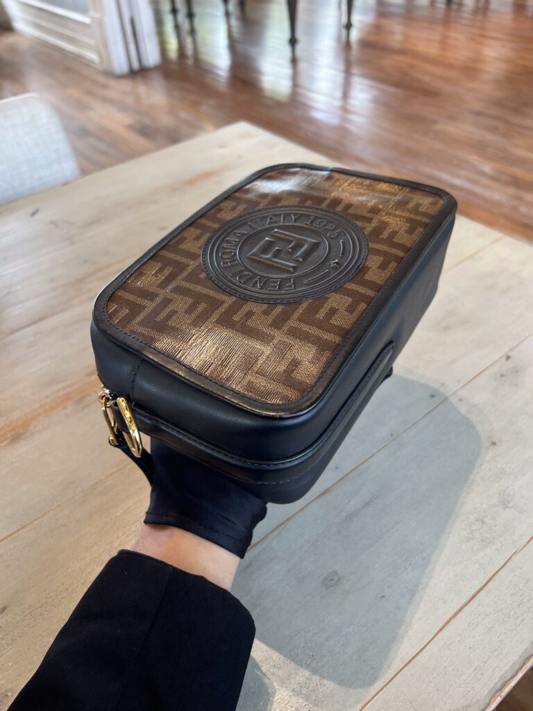 Fendi Camera Bag Brown FF Black GHW
