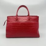 Saint Laurent Cabas Rive Gauche  Embossed Croro Red GHW