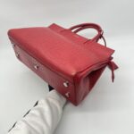 Saint Laurent Cabas Rive Gauche  Embossed Croro Red GHW