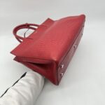 Saint Laurent Cabas Rive Gauche  Embossed Croro Red GHW