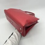 Saint Laurent Cabas Rive Gauche  Embossed Croro Red GHW