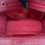 Saint Laurent Cabas Rive Gauche  Embossed Croro Red GHW