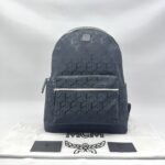 MCM Backpack Nylon Black SHW