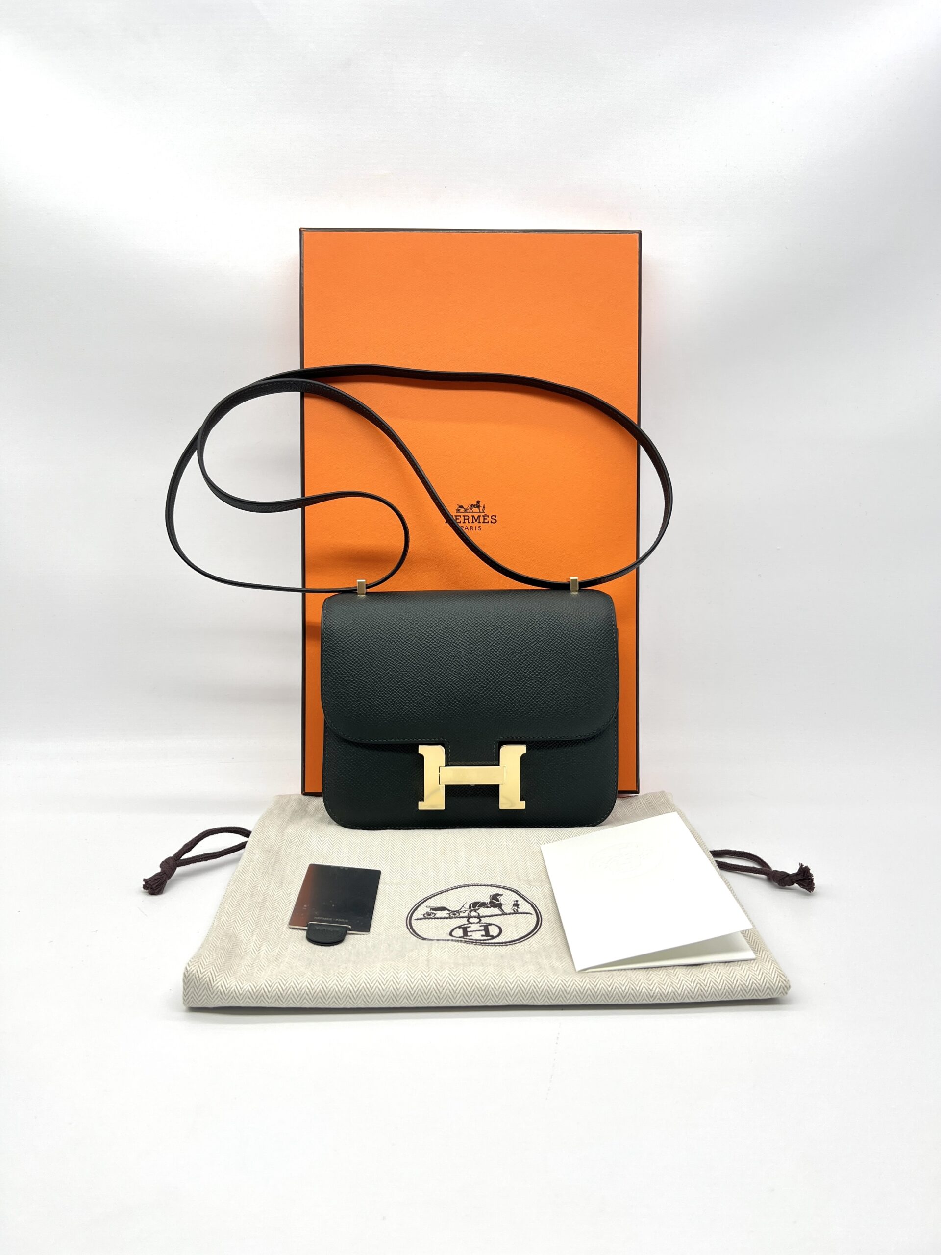 Hermes Constance 18 Mini III Veau Epsom Vert Fonce GHW