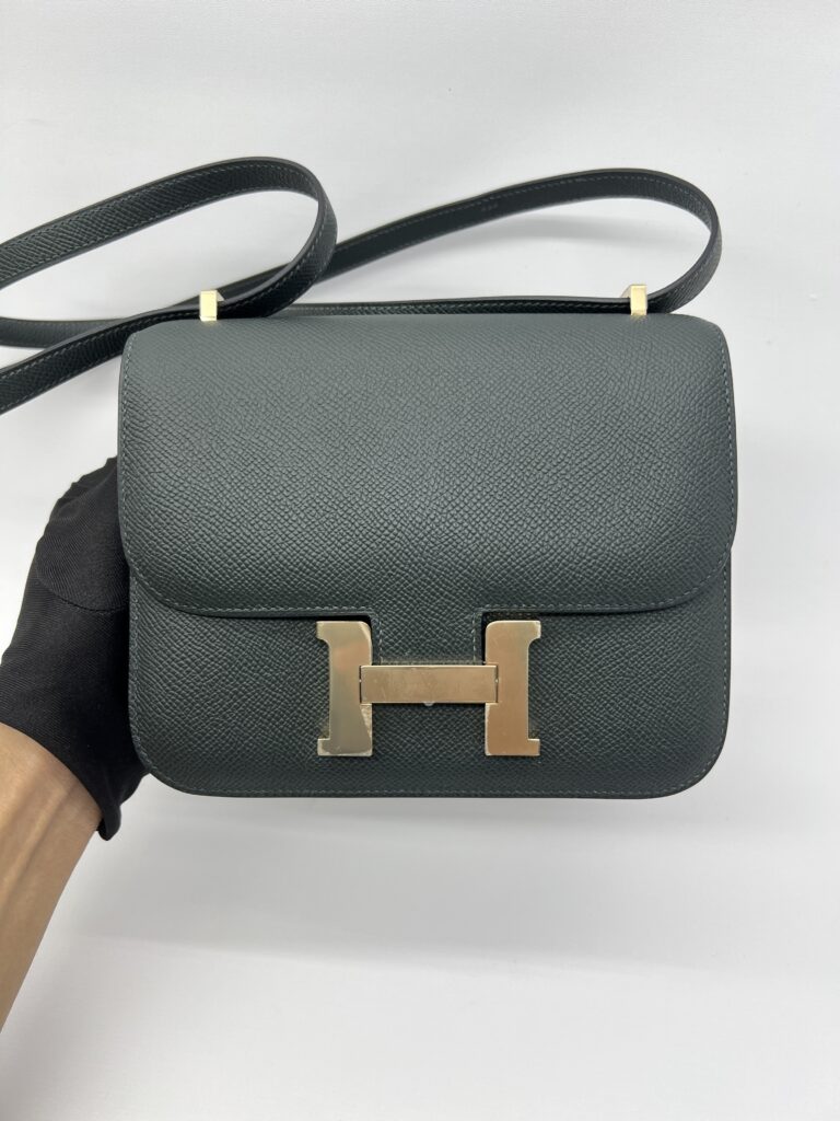 Hermes Constance 18 Mini III Veau Epsom Vert Fonce GHW