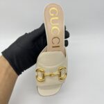 Gucci nappa Horsebit 75 MM Beige GHW