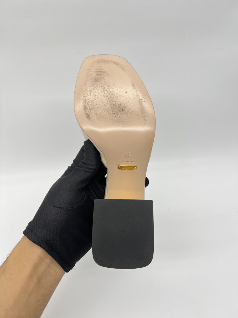 Gucci nappa Horsebit 75 MM Beige GHW