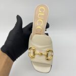 Gucci nappa Horsebit 75 MM Beige GHW