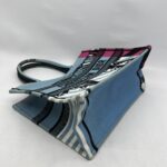 Dior Medium Book Tote Canvas Blue Jungle Pop