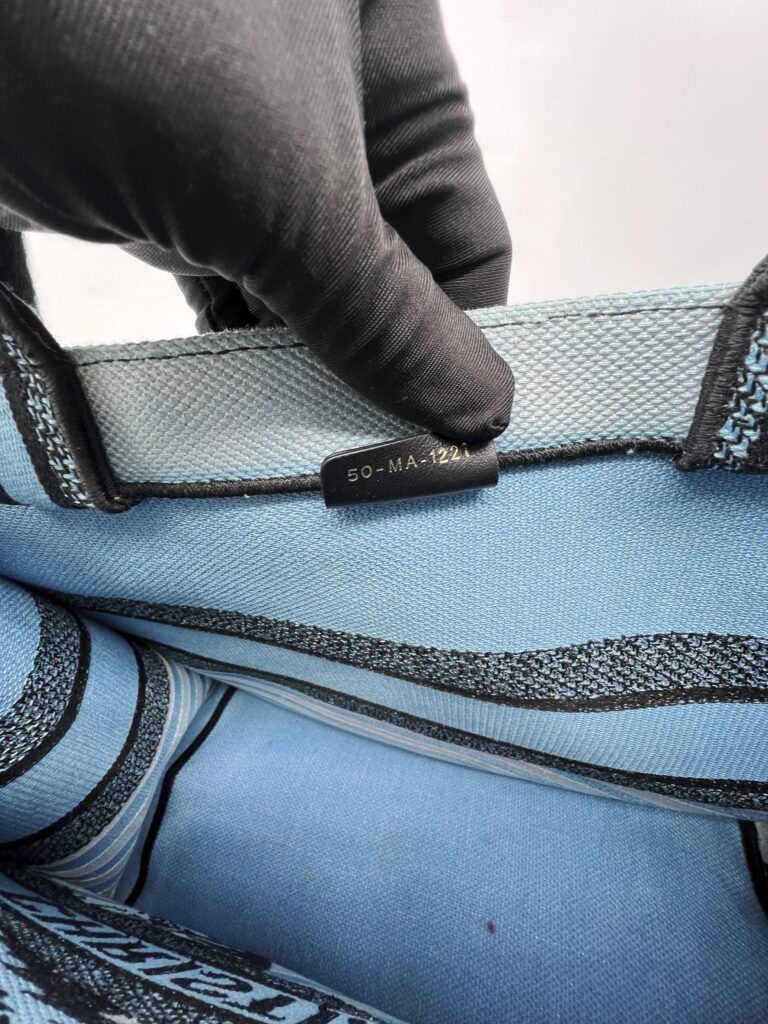 Dior Medium Book Tote Canvas Blue Jungle Pop