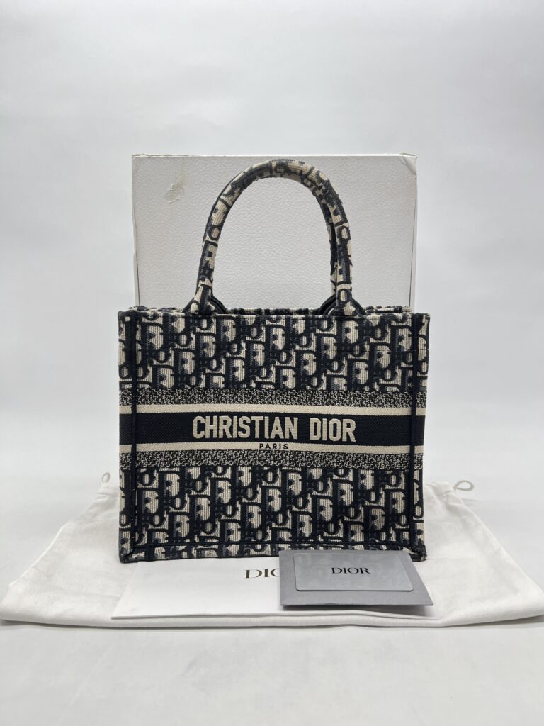 Dior Small Dior Book Tote Blue Oblique