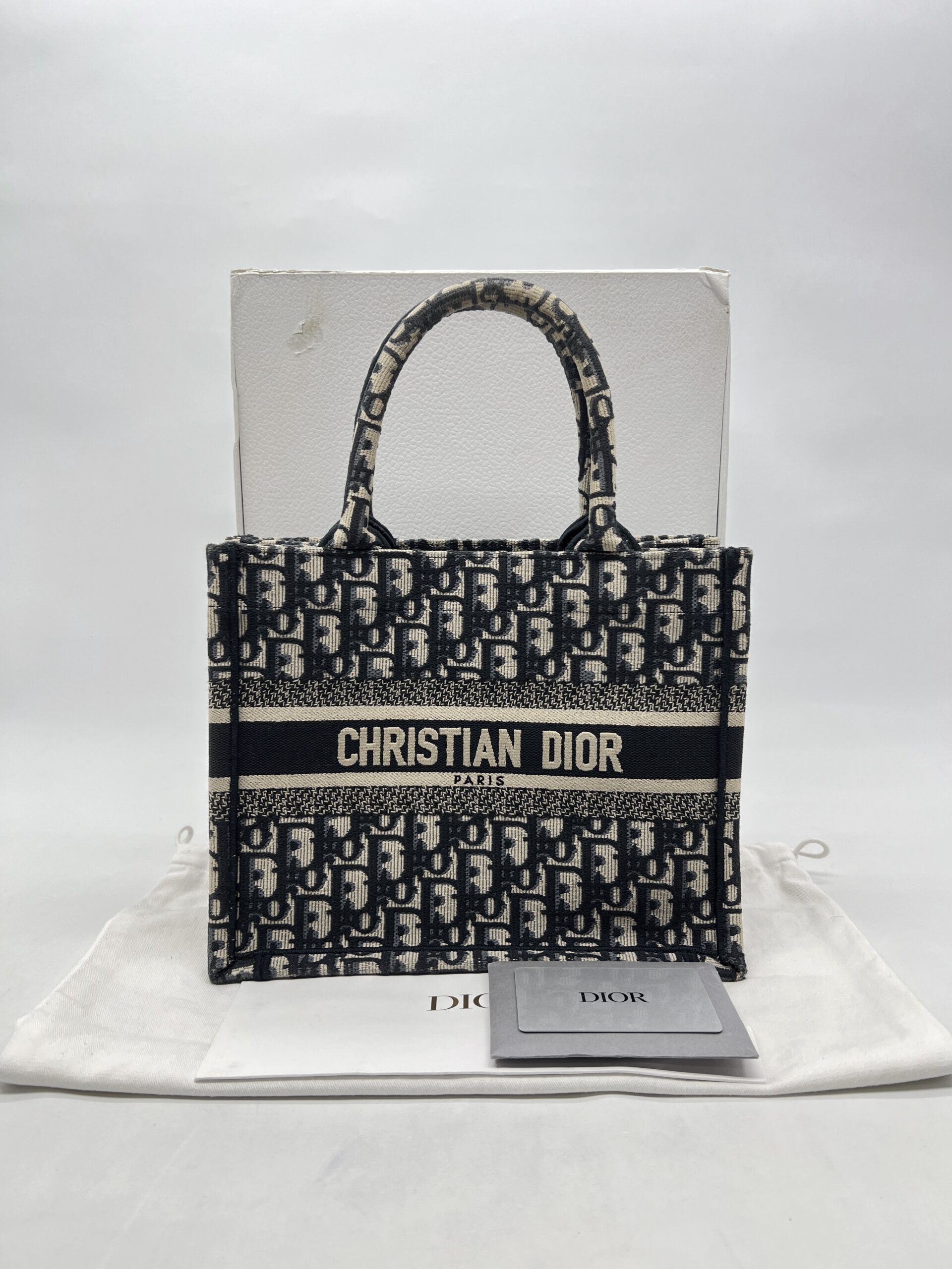 Dior Small Dior Book Tote Blue Oblique