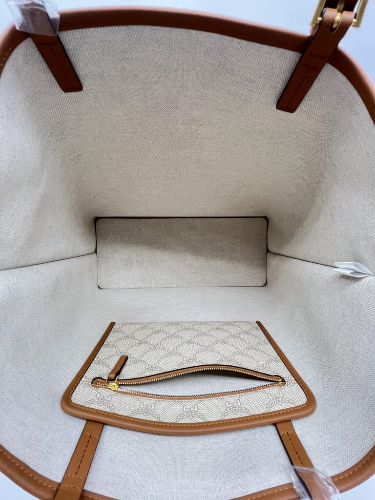 MCM Himmel Tote Shopper Lauretos Beige Outmeal GHW