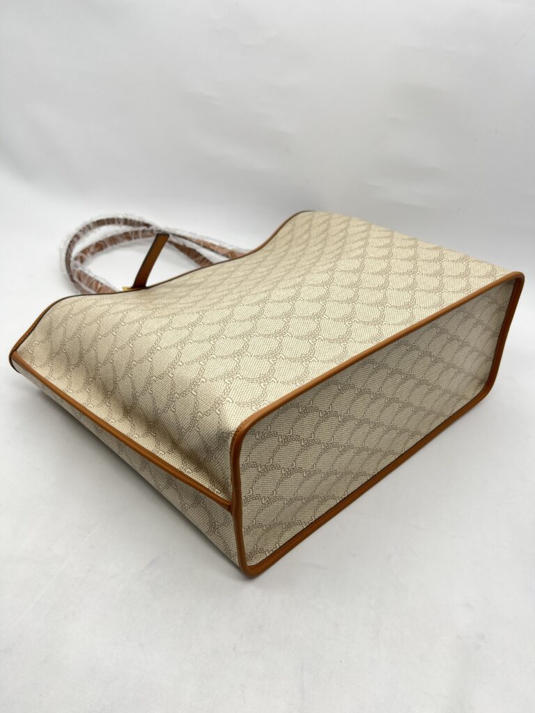 MCM Himmel Tote Shopper Lauretos Beige Outmeal GHW