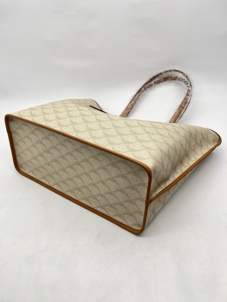 MCM Himmel Tote Shopper Lauretos Beige Outmeal GHW