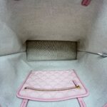MCM Himmel Tote Shopper Lauretos Silver Pink GHW