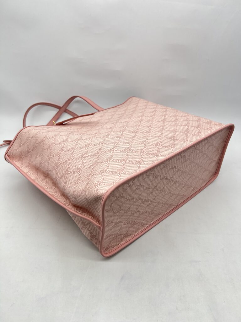 MCM Himmel Tote Shopper Lauretos Silver Pink GHW