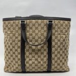 Gucci Large Tote Bag GG Canvas Dark Brown SHW