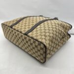Gucci Large Tote Bag GG Canvas Dark Brown SHW