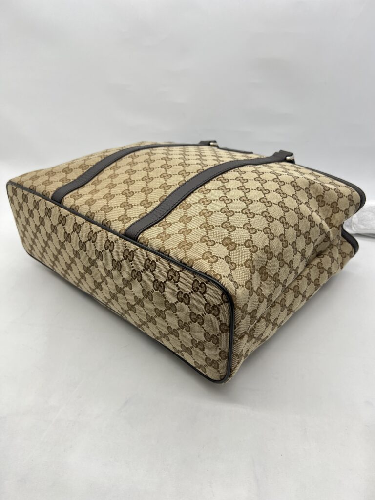 Gucci Large Tote Bag GG Canvas Dark Brown SHW