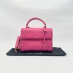 Saint Laurent Moujik Top Handle Grained Pink GHW