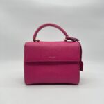 Saint Laurent Moujik Top Handle Grained Pink GHW