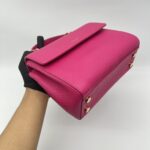 Saint Laurent Moujik Top Handle Grained Pink GHW