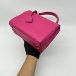 Saint Laurent Moujik Top Handle Grained Pink GHW