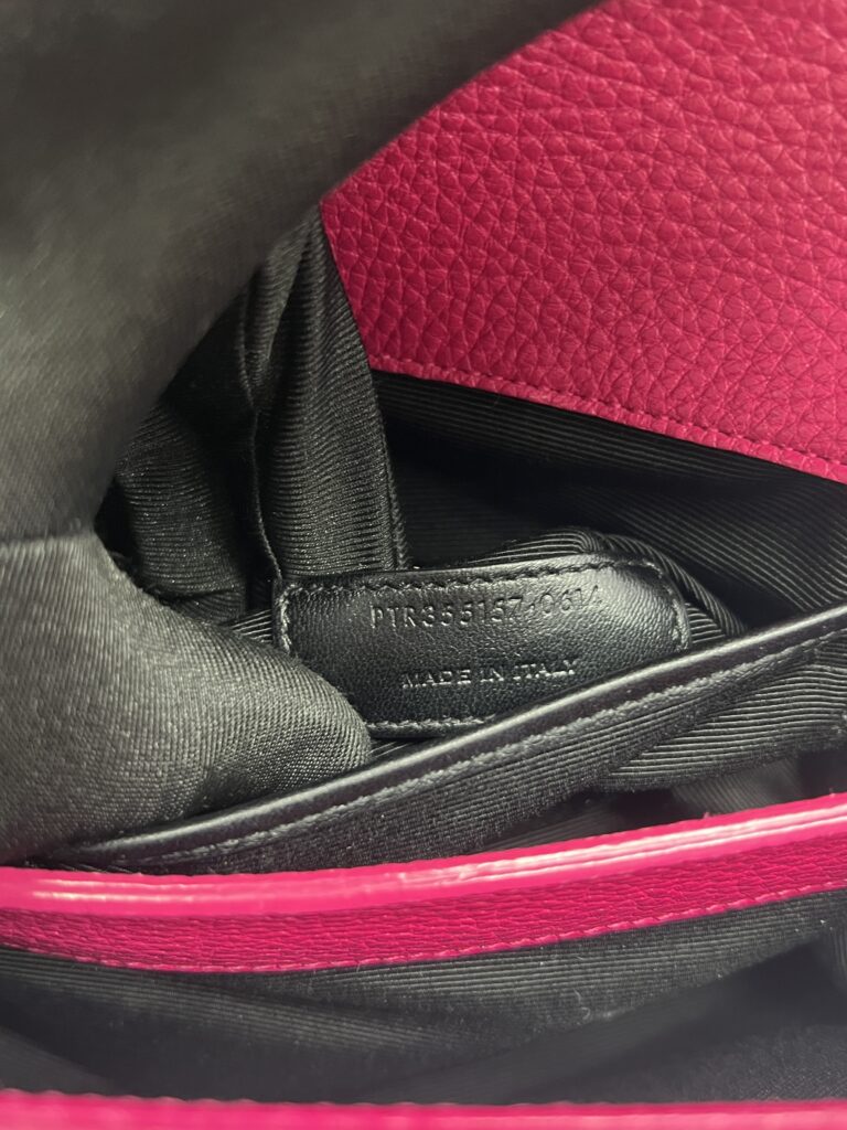 Saint Laurent Moujik Top Handle Grained Pink GHW