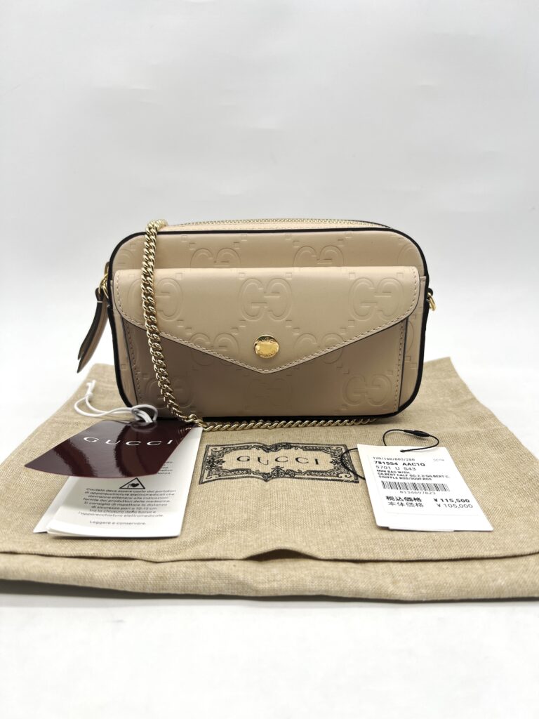 Gucci Gilbert Mini GG Beige GHW
