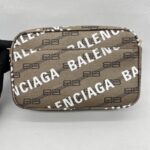 Balenciaga Camera Slingbag BB All Over Logo Brown GHW