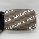 Balenciaga Camera Slingbag BB All Over Logo Brown GHW
