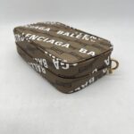 Balenciaga Camera Slingbag BB All Over Logo Brown GHW