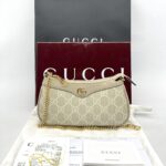 Gucci Ophidia Mini Bag GG Supreme Beige White GHW