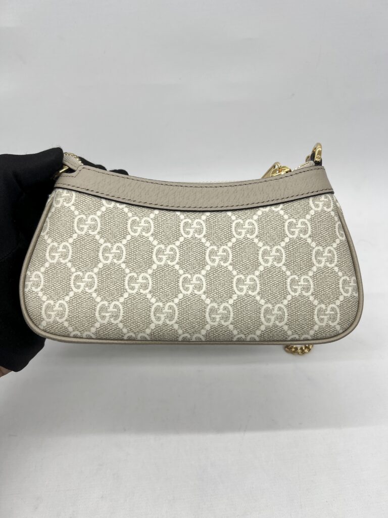 Gucci Ophidia Mini Bag GG Supreme Beige White GHW