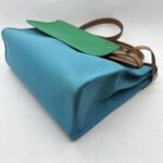 Hermes Herbag 31 Toile Officier Blue Azteque/Naturel Sable AR